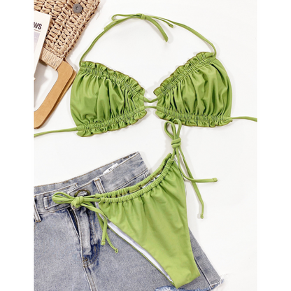 Solid Color Low-Waisted Bikini