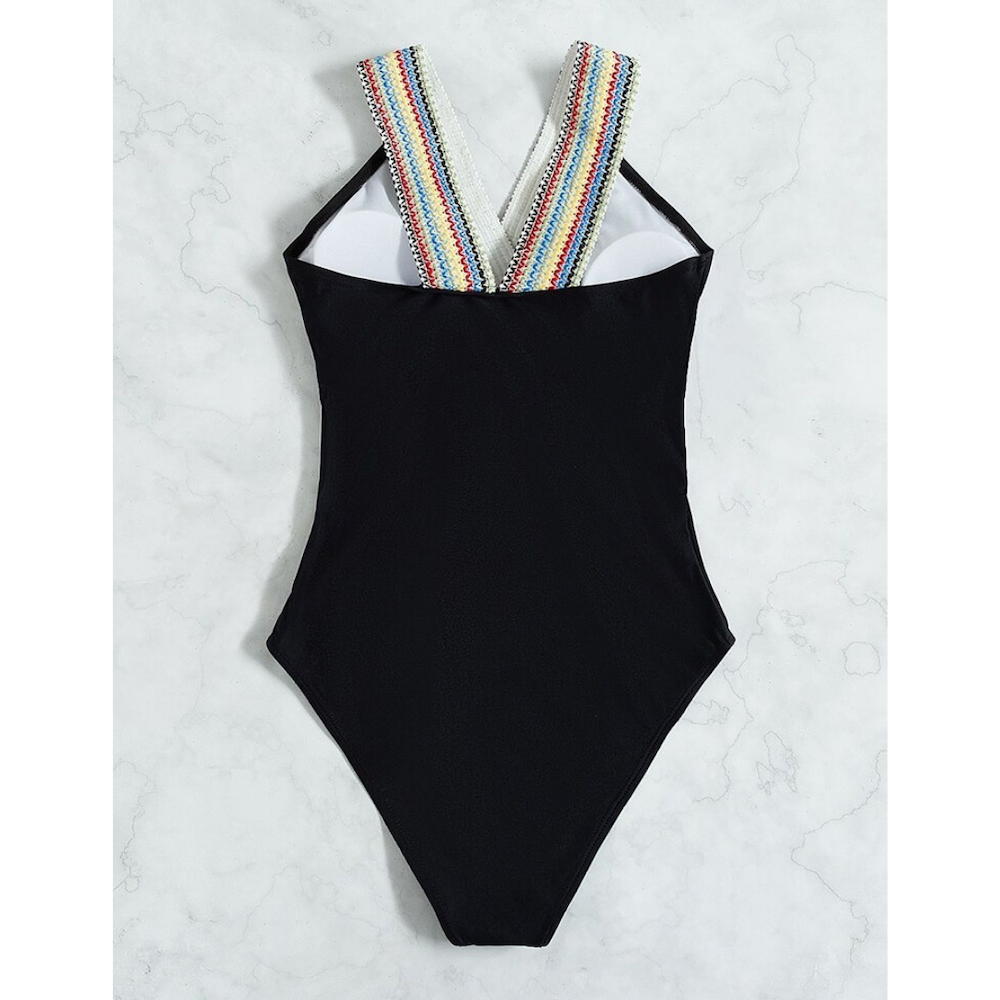 Stylish Patchwork One Piece Bodysuit