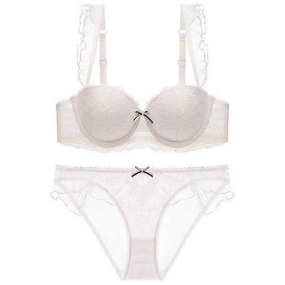 Embroidery Lace Push-Up Lingerie Set