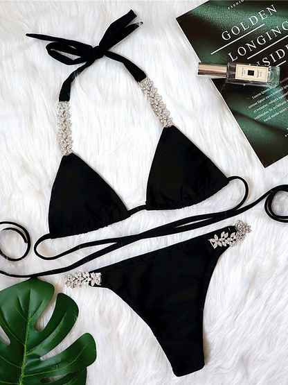 The Crystal Halter Swimwear