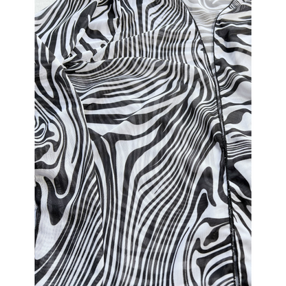 Women's Zebra-Print Split Swimsuit