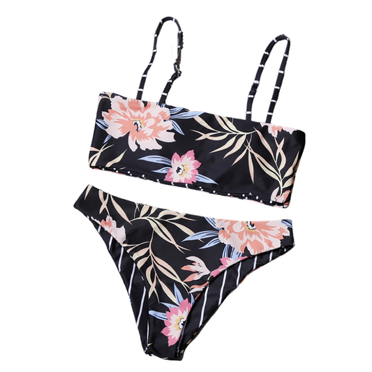 Floral Square Neck Bikini