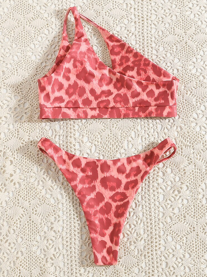 Pink Leopard 2 Pc Swimsuit