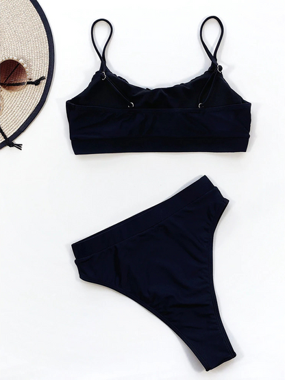 The Pleated High Waist Bikini