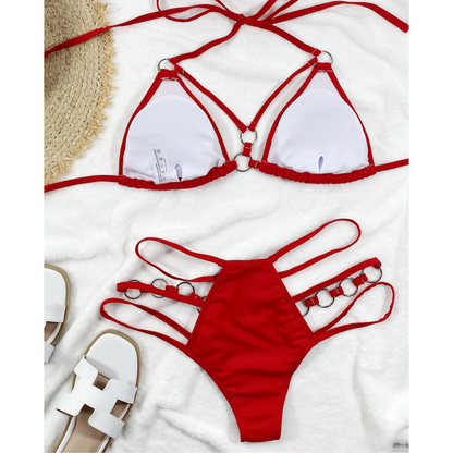 Triangle Bikini with Metal Rings