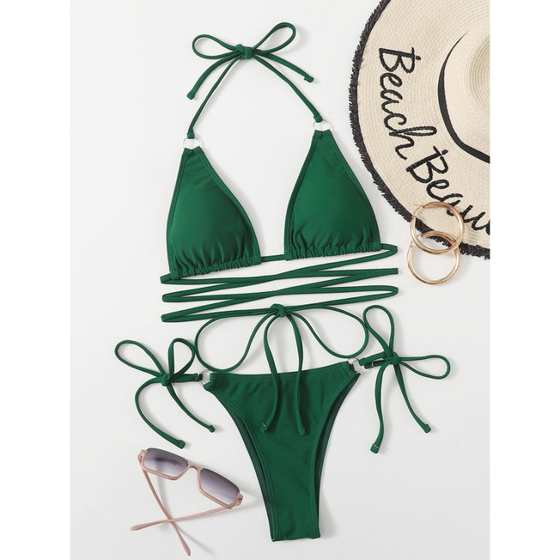 Woman Criss Cross Bikini Swimwear Set For Women