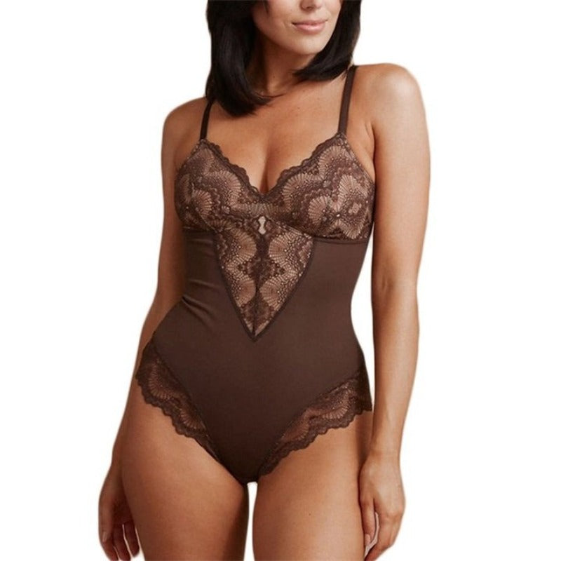 Thin Lace Tummy Control Bodysuit