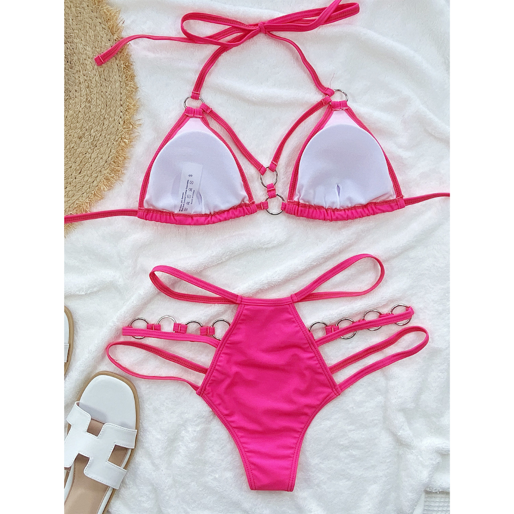 Triangle Bikini with Metal Rings