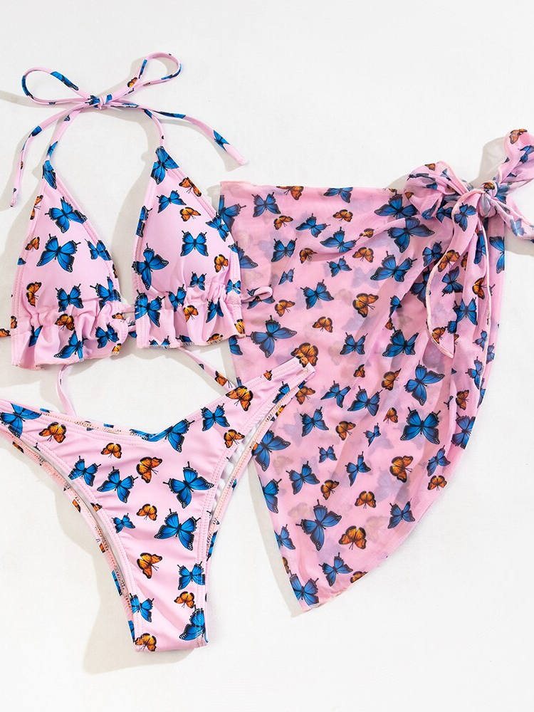 The Butterfly Color Print Bikini