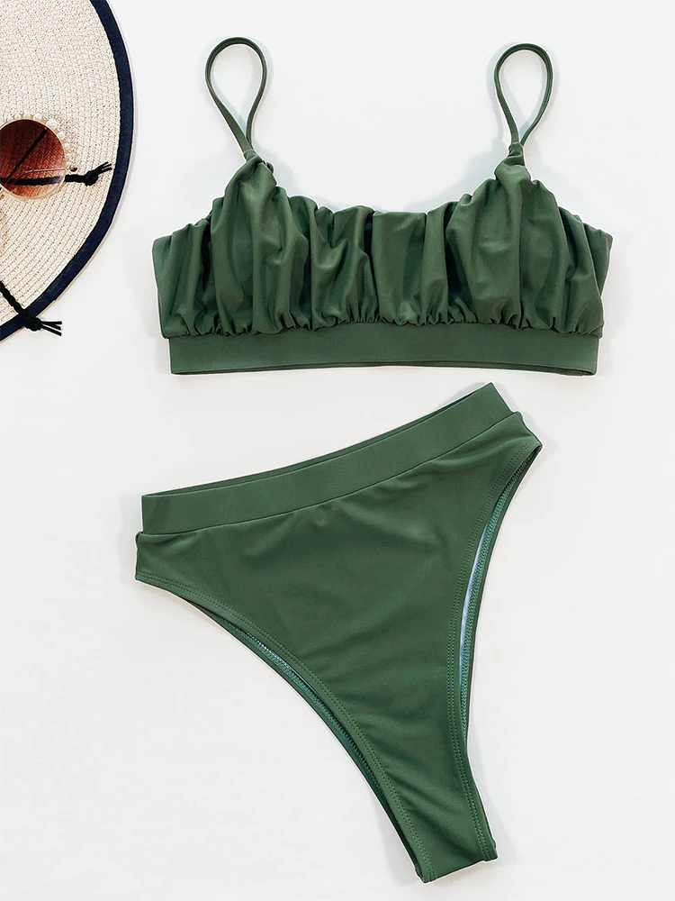 The Pleated High Waist Bikini