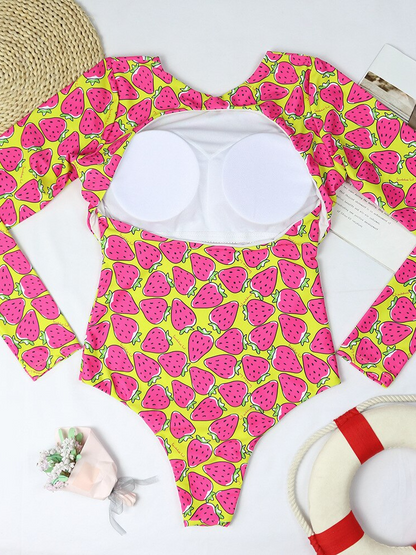 Long Sleeves Swimsuit One Piece