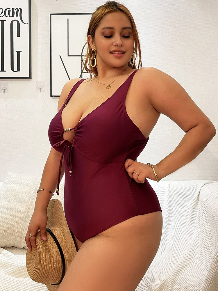 Plus Size One Piece Women Swimwear