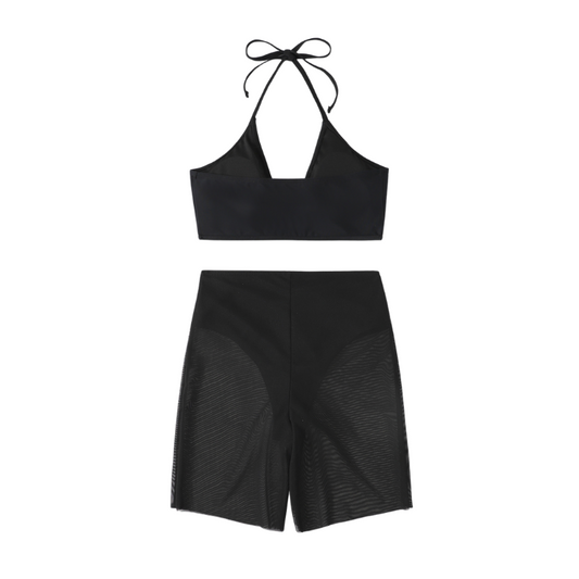 Halter Top With Swim Shorts