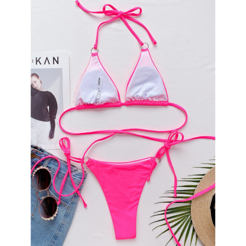 Woman Criss Cross Bikini Swimwear Set For Women