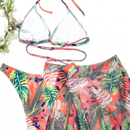 Hawaiian Print Skirt Bottom Bikini