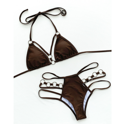 Triangle Bikini with Metal Rings