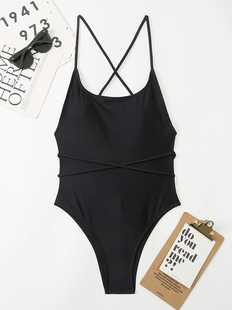 Bandage Backless Swimwear One Piece