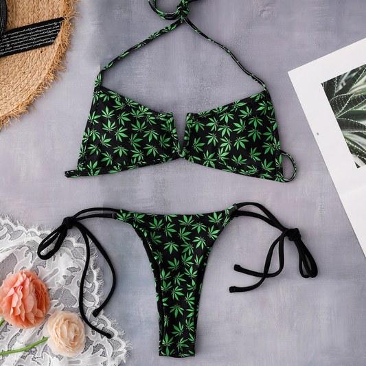 Green Leaf 2 Pc Swimsuit