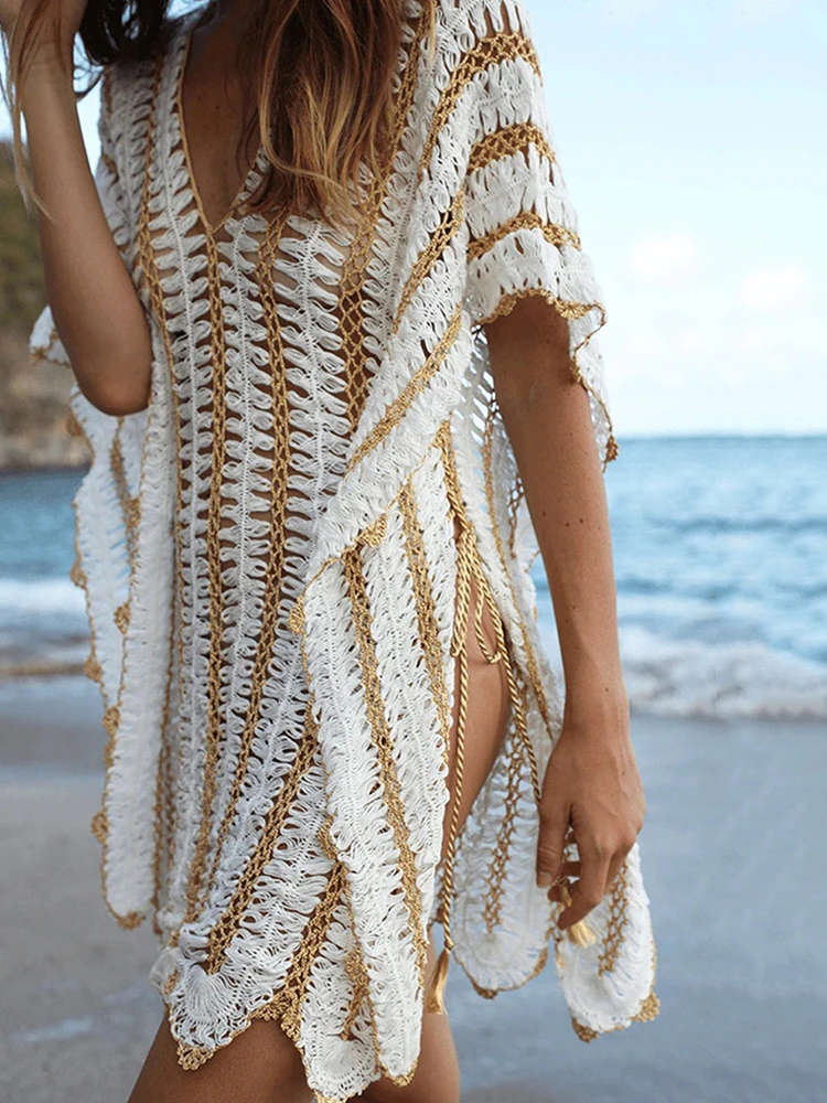 Crochet Hollow Knitted Beach Cover Up