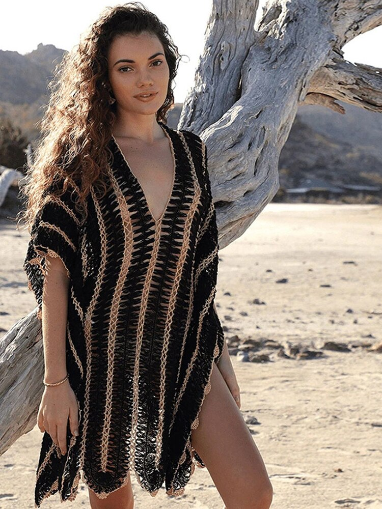 Crochet Hollow Knitted Beach Cover Up