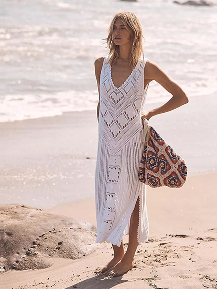 The Sleeveless Crochet Beach Dress