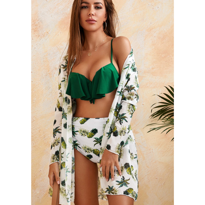 Printed Split Swimsuit