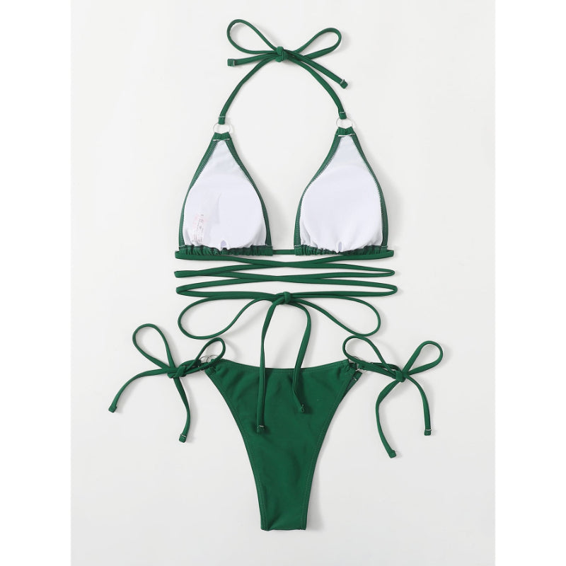 Woman Criss Cross Bikini Swimwear Set For Women