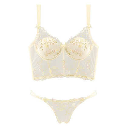 French Embroidery Lace Push Up Lingerie Sets