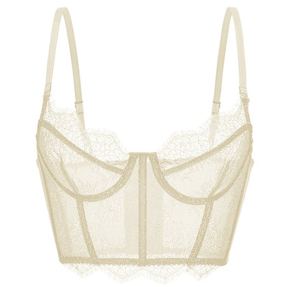 Embroidery Shaper Bra With Adjustable Shoulder Strap