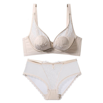 French Lace Push-Up Bra Sets With Adjustable Straps