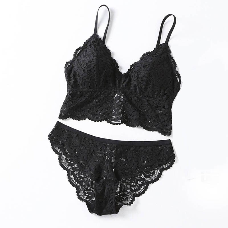 Embroidery Lace Push-up Bra And Panty Set