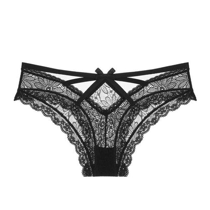 Lace Low-waist Transparent Briefs For Women