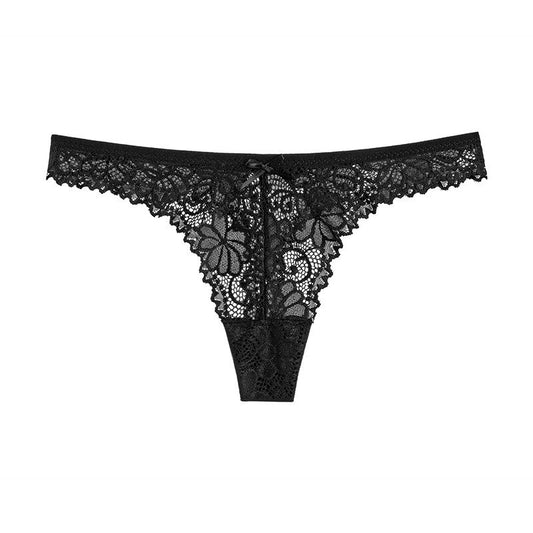 Lace Embroidery T-back Underwear