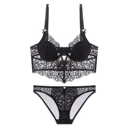 French Lace Hollow Out Bra And Panty Set