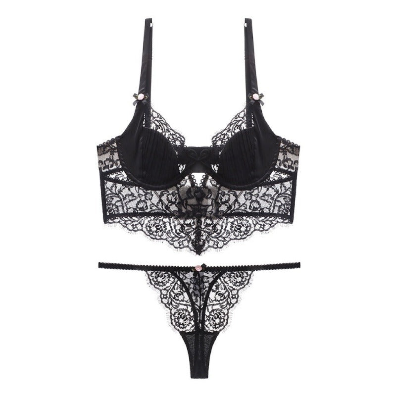 French Lace Hollow Out Bra And Panty Set