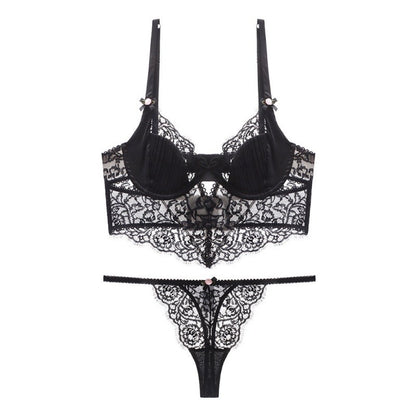 French Lace Hollow Out Bra And Panty Set