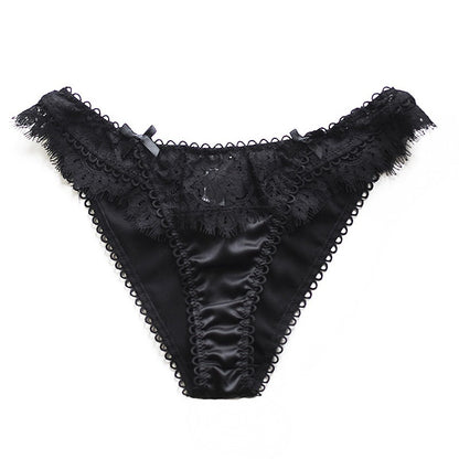 Eyelashes Lace Low-waist Panties For Women