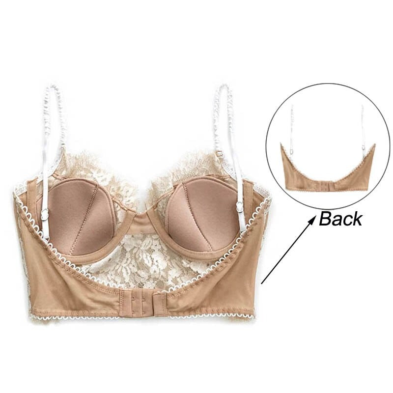 Ultra Thin Lace Flower Embroidery Bralette