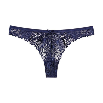 Lace Embroidery T-back Underwear