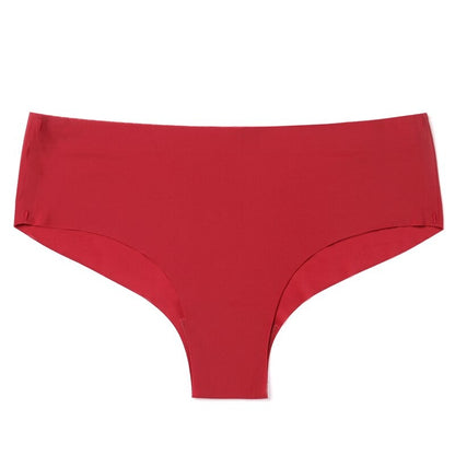 Seamless Low-Rise Solid Briefs For Women