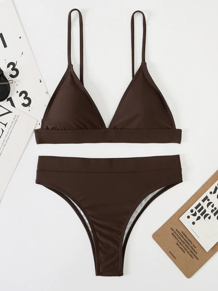 The Beautiful Deep-V Two Pieces Bikini