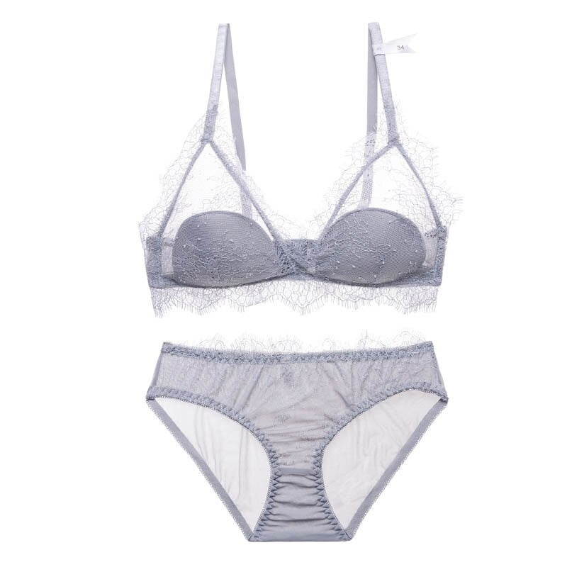 Unlined Lace Push Up Bra Sets