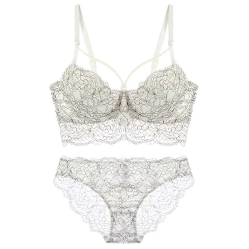 Flower Rim Ultra-Thin Lace Bralette Sets