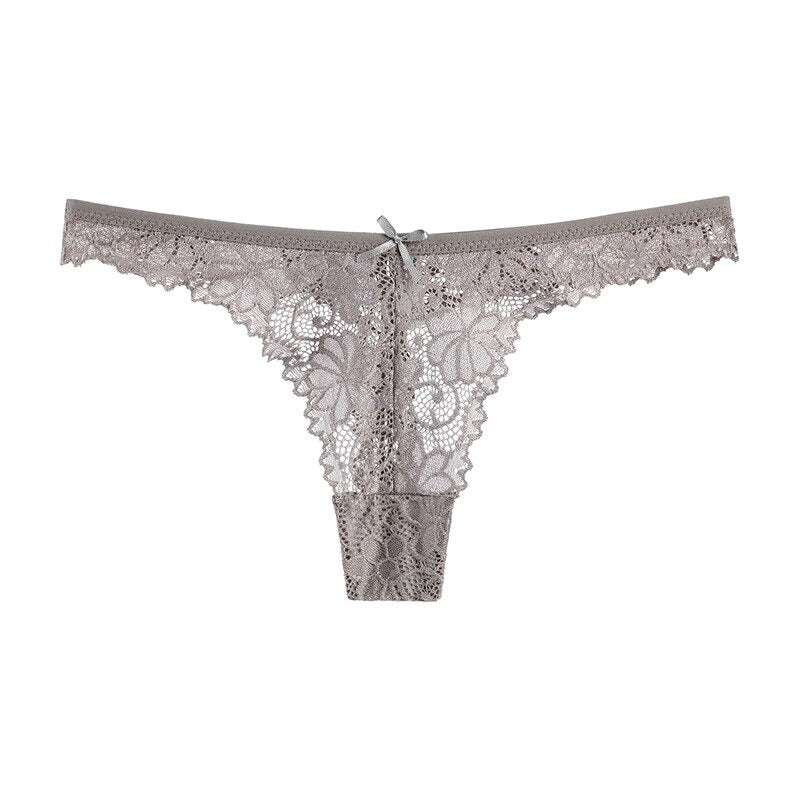 Lace Embroidery T-back Underwear