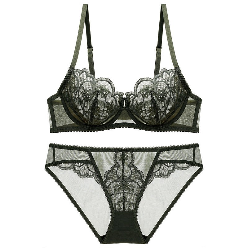 Petal Shaped Ultra-Thin Push-up Bra And Panty Set