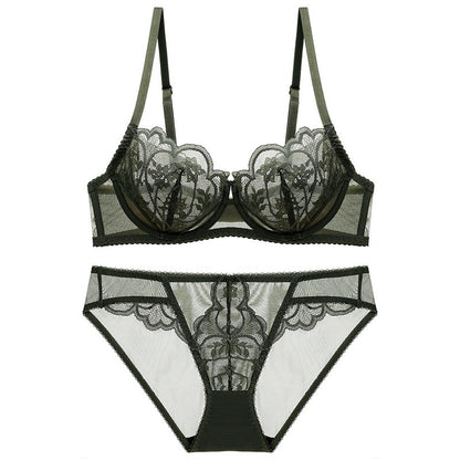 Petal Shaped Ultra-Thin Push-up Bra And Panty Set