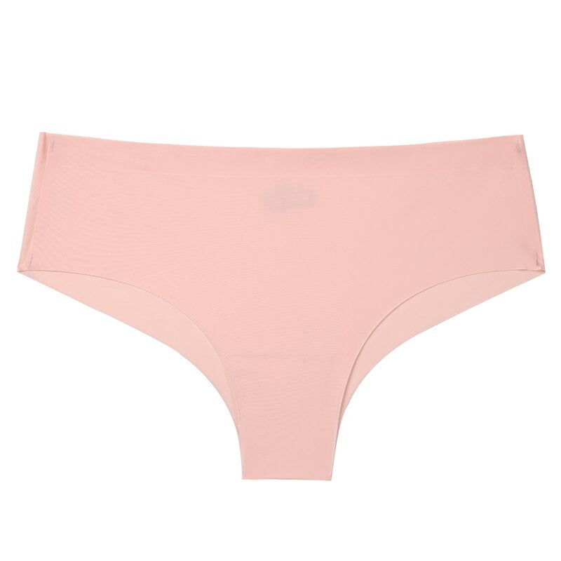 Seamless Low-Rise Solid Briefs For Women