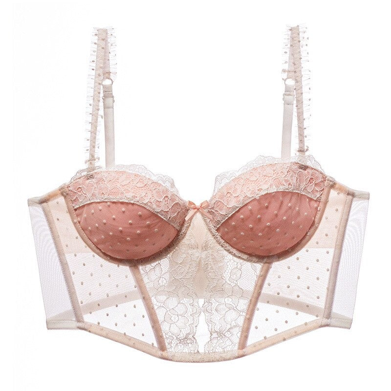 Embroidery Lace Adjustable Shaper Bra For Women