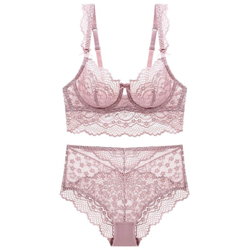 French Ultra-thin Lace Lingerie Set