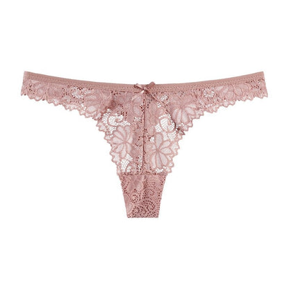 Lace Embroidery T-back Underwear